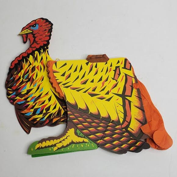 Beistle Paper Co. Honeycomb Turkey Centerpiece Vintage Made in the USA 1984 - Picture 1 of 6